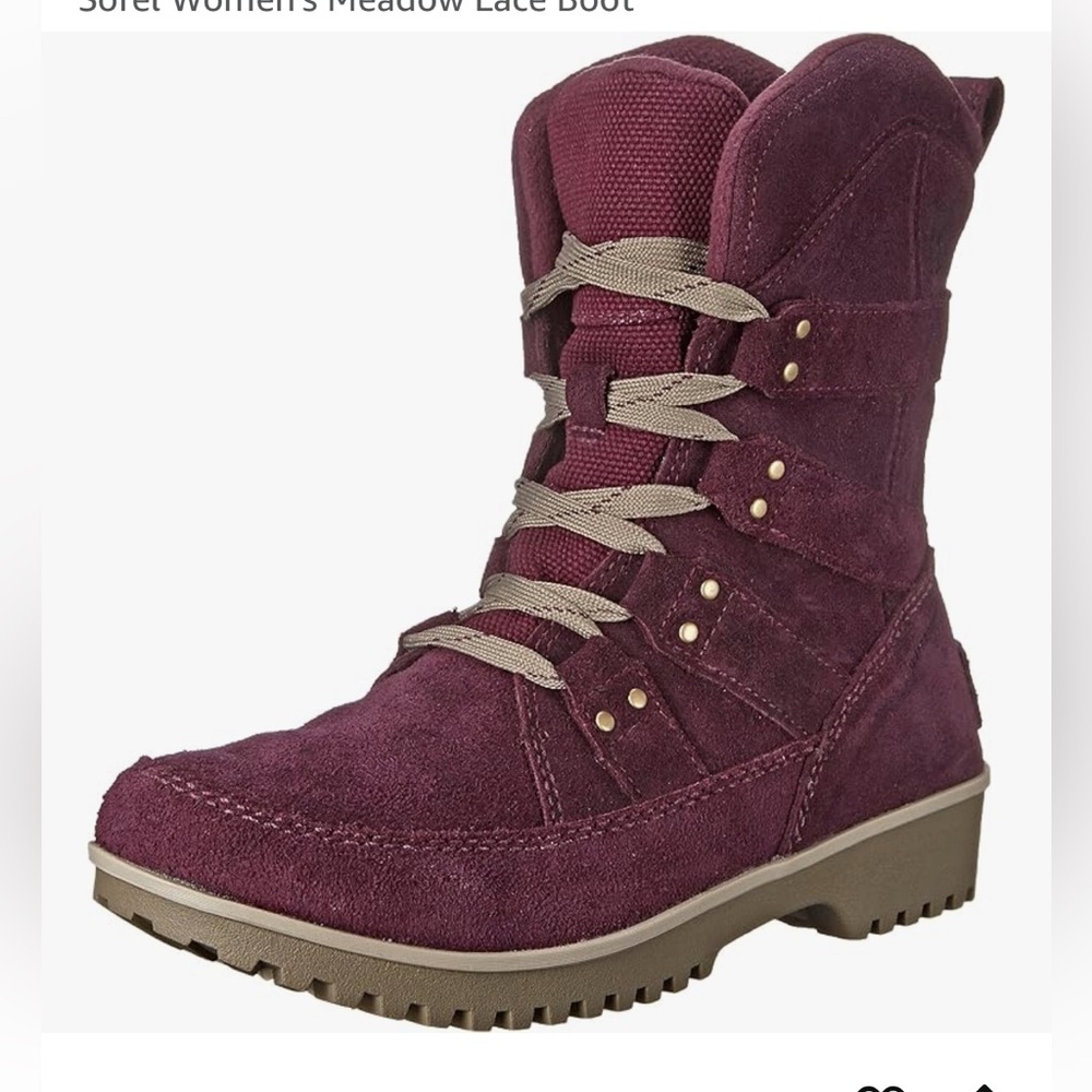 Sorel Women’s Meadow Lace Boot, purple